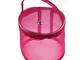 TOPBATHY - Borsa a Secchiello in Rete di Nylon, con Manico, Colore: Viola, Nylon, ROSEO, 1...