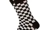 Urban Classics Checker Socks 2-Pack Calzini, Multicolore (Black/White 00826), 39-42 Uomo