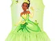 Disney Costume da Bagno per Ragazze Principessa e Il Ranocchio Tiana Verde 7-8 Anni