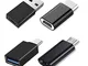 iJiGui Adattatore USB C a USB 3.0 OTG [4 pezzi], , Adattatore USB C a Micro USB, Trasferim...