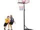 GOPLUS Set da Basket Portatile, Canestro Basket Mobile, Altezza Regolabile fino 208cm, Bas...
