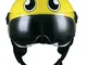 BHR 04042 Casco Moto Demi-Jet Modelo 801 con Linea One, Eyes Giallo, S