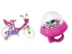 Disney 13128 Minnie-Bicicleta 16'', Multicolore, & Minnie, Campanello Squeezy Bambina, Fuc...
