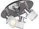 Faretti LED da soffitto orientabili, lampadario bagno, include 3 lampadine LED GU10 da 5W...