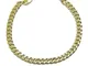 Bracciale in oro giallo 18 carati da uomo a maglia barbazzale lungo 21.5 cm, largo 6 mm e...