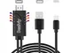 HDMI Cavo Phone, Bealviy 6.5ft Cavo Phone HDMI Adattatore, Plug and Play Digitale da AV a...