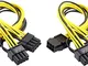 baolongking - Cavo di alimentazione splitter da connettore PCI-E a 6 pin a doppio connetto...