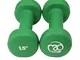 Fitness Mad Coppia Di Manubri Neoprene, Verde, 2 X 1.5Kg