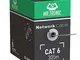 Mr. Tronic Cavo Ethernet Cat 6 da 305m Bulk Cabel, Cavo di Rete LAN Cat 6 ad Alta velocità...