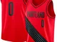 Rehot Men's Jersey - NBA Damian Lillard #0 Portland Trail Blazers Stitched Swingman Jersey...