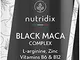 Nutridix Maca Nera Peruviana Vegetariana con L-Arginina, Vitamina B6, B12 e Zinco - 120 Ca...