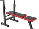 Squat Rack Panca Rastrelliera per bilancieri Fitness da Uomo Scaffale Multifunzionale Staf...