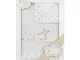 Interbaby Set di Lenzuola di Flanella per Carrozzina Navicella"My baby Love"in bianco e be...