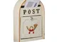 Relaxdays, beige Cassetta per la Posta Antica, Casella Postale in Stile Vintage, Design Sh...