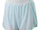 Wilson - Pantaloncini da Donna Competition Woven 3, 5 in Bianco, Azzurro, XL