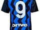 L.C. SPORT Maglia Inter Romelu Lukaku 9 Replica Autorizzata 2020-2021 Bambino (Taglie-Anni...