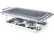 Ibili Grill Piedra 37X18 CM, Stainless Steel, Nero