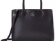 Calvin Klein Ckj Mono Hardware Satchel - Borse a secchiello Donna, Nero (Black), 1x1x1 cm...