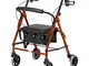 Giorni Leggero Pieghevole A Quattro Ruote Rollator Walker con Sedile Imbottito, Freni Bloc...