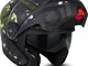MOTO Helmets - Casco da moto F19, con visiera parasole e chiusura rapida ECE