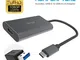 Pengo Scheda di Acquisizione Video HDMI USB-Tipo-C 3.0 Video Grabber Per Giochi, Streaming...