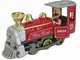 Alien Storehouse Simulazione Locomotiva Giocattolo Modello Treni Treno a Vapore, Rosso (15...