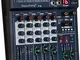 Depusheng T6 Scheda audio portatile a 6 canali Console di missaggio Mixer audio Integrato...