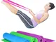 Set di 3 bande elastiche in gomma per fitness, da 150 x 15 cm, bande di resistenza per yog...