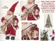 Babbo Natale Altezza Cm.33 Carillon Che Suona Bianco Natale con Il Violino con Musica Melo...