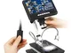 Andonstar Microscopio Digitale AD207 con 7 "Display LCD ed effetti visivi 3D per la saldat...
