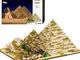 Myste Architettura Egypten Pyramid 1456 mattoncini da costruzione, famosa architettura Egi...