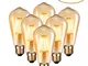 Lampadina LED vintage Edison E27, ST64 4 W (equivalente a 40 W), lampadine LED a risparmio...