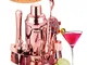 Velaze Set Shaker Cocktail, Cocktail Shaker Set Professionale Kit da Barman in Acciaio Ino...