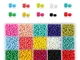 PHOGARY Perline di Vetro 3500pcs, Perline distanziatori per Pony Piccoli, 4 mm Rotondi, Fo...