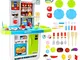 deAO My Little Chef Cucina Playset con Suoni, Pannello Touchscreen e Caratteristiche d'Acq...