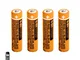 4 x batterie ricaricabili HHR-55AAABU NI-MH per Panasonic Gigaset, 1.2V, batteria AAA 550m...