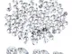 PandaHall 150 pz 4/6/8mm Cubic Zirconia Cabochons Sfaccettato Perline di Cristallo per Abb...