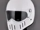 SHUHANX Casco Moto Vintage Casco Integrale Casco in vetroresina-Gloss_White_S