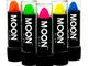 Moon Glow Rossetto Neon UV - Rossetto colorato al neon brillante - Si illumina sotto i rag...