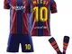 AZISEN Maglietta di Barcellona, 2023 2024 Maglie Ragazzi da Calcio per Tifosi T-Shirt Pant...