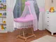 WALDIN Culla con cappotta,Culla con ruote XXL,IN 8 VARIANTI,telaio/ruote naturali non trat...