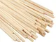 Pllieay 30 pezzi bastoncini di bambù quadrati naturali in bambù, 30 CM , per progetti fai...