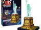 Ravensburger 12596 Puzzle 3D, Statua della Libertà, Edizione Speciale Notte con LED, 108 P...