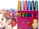 Hair Chalk, Colore Capelli, Colore Capelli Temporaneo - Set di 6 gessetti per capelli, lav...