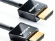 deleyCON 0,5m Cavo HDMI SLIM ad Alta Velocità con Ethernet (Ultimo Standard) 3D 4K ULTRA H...