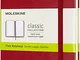 Moleskine Notebook Classic- Copertina Rigida - Taccuino a Pagine Bianche, Medium, Rosso (S...