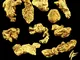 Autentiche pepite d'oro dell’Alaska da 2 – 5 mm in elegante scatola portamonete con certif...