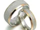 Gemini Groom & Bride - Set di anelli in titanio da 18 carati, per anniversario di matrimon...