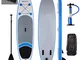 Profun Tavola da Surf Paddle Gonfiabile 3M SUP Stand Up Paddle Board 15 PSI con Paddle Reg...