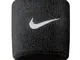 Nike Swoosh, Coppia di Polsini Unisex, Nero (Black/White), Taglia unica (uomo)